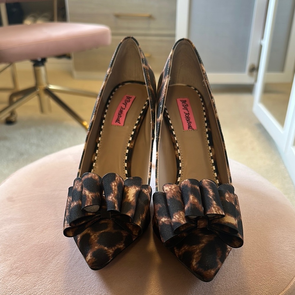 Brand New Betsey Johnson Brown and Black Stiletto Heels
